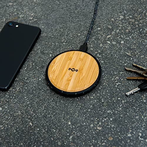 House Of Marley One Drop Wireless Charger - Bamboo Sustainable Design, Qi Enabled, Silicone Backing — view 6