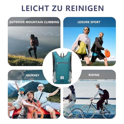 ROEOWENE 15L Foldable Ultralight Waterproof Hiking Backpack Small Women Men Mini Sports Backpack Outdoor Hiking Backpacks Daypack Daypack Hiking Backpack for Camping Hiking Travel, Green — view 6