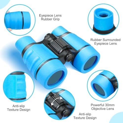 Toys for 3-8 Year Old Boys Blue Binoculars for Kids Age 4 5 6 7 Kids Binoculars Toys Gifts for Boys Children Birthday Present Age 3 4 5 6 7 8 — view 2