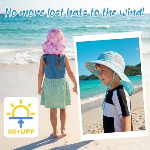 ViEinkaufen 2 Pcs Baby Sun Hat Flap Neck Protection — view 5