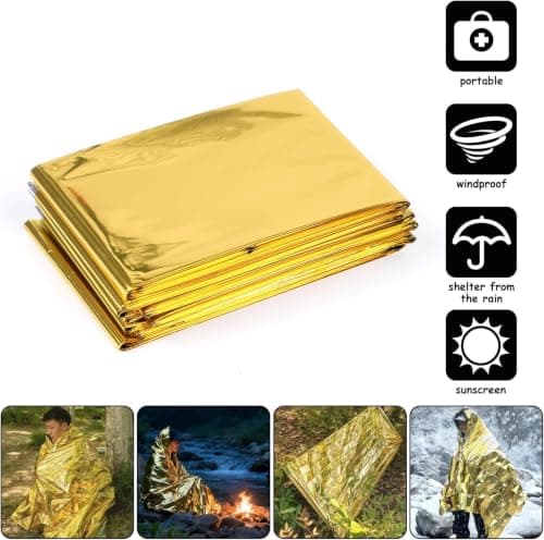 VEYLIN 3Pcs Emergency Foil Blanket Mylar Thermal 160x210 cm — view 4
