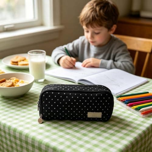 Polka Dot Pencil Case, Cute Pencil Case, Storage Bag for School Office — view 5