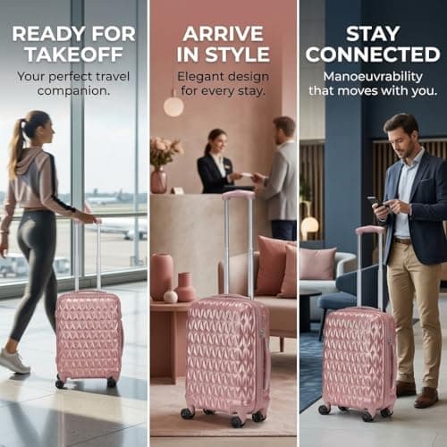 CMY Suitcase 20 Inch Cabin Hard Shell Lightweight ABS Carry-On Luggage — view 3