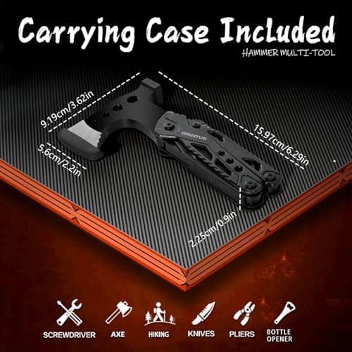 Camping Essentials Multi Tool Gifts for Men 16in1 Multitool Survival Gear — view 3