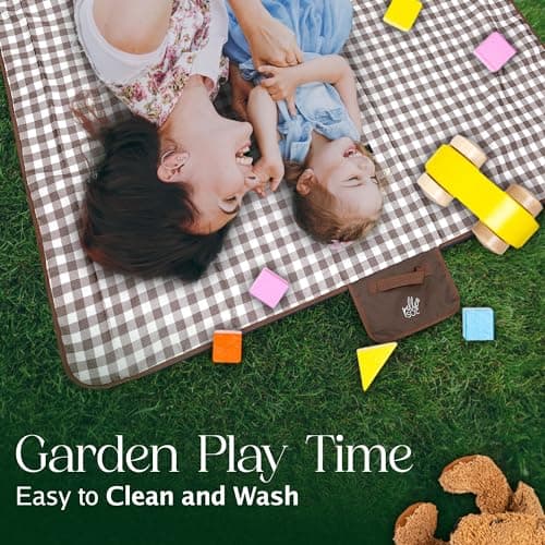 Pelle & Sol Picnic Blanket, Foldable Outdoor Beach Blanket, Waterproof, Sand proof, Machine Washable, Slip Resistant With With Carrying Handle for Family, Beach, Hiking, Camping 200x140CM (Brown) — view 3