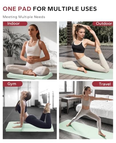 HAPBEAR Foldable Yoga Mat - 183×61cm×6mm, Includes Carry Bag — view 6