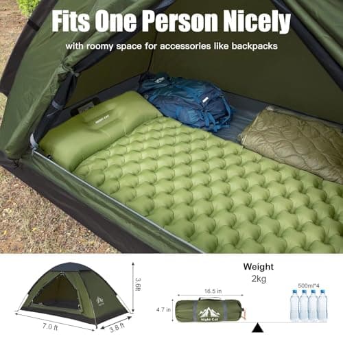 Night Cat 1 Person Tent Waterproof: Lightweight 1 Man Backpacking Tent Easy Set Up Single Layer for Hiking Camping — view 4