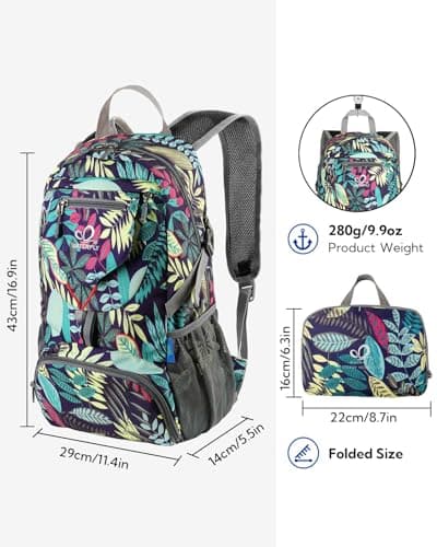Waterfly Ultra Lightweight Foldable Backpack: 20L Packable Rucksack — view 2