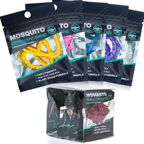 Mosquito Repellent Bracelet 10 Pack, Adjustable Leather Deet-Free Natural Insect Mosquito Bands for Adults & Kids, 350 Hour Insect Repellent Protection — view 2