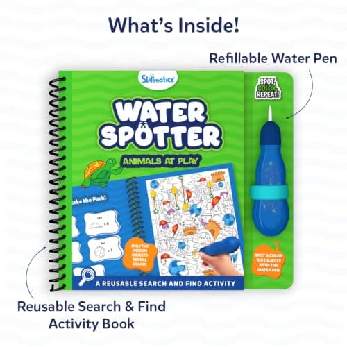 Skillmatics Water Spotter Animals, Travel Toy, Activity Book, Gift for Kids — view 3
