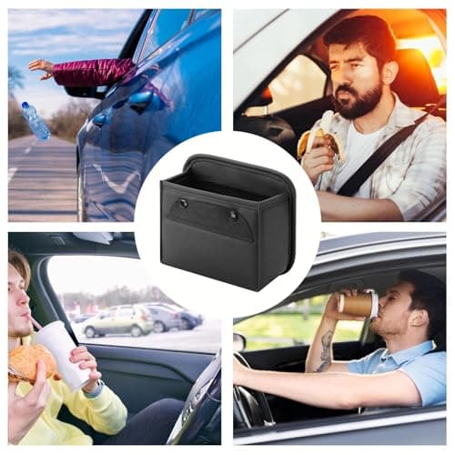 Automotive Garbage Cans Leakproof Leather Backseat Storage Bag — view 4