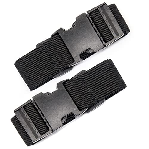 Luggage Straps for Suitcase Travel Accessories TSA Approved, 80In Long Belts to Keep Your Suitcase Secure, Adjustable Bag Straps with Quick-Release Buckle for Travel Bag Closure, 2Pcs Black, 80 In Fix