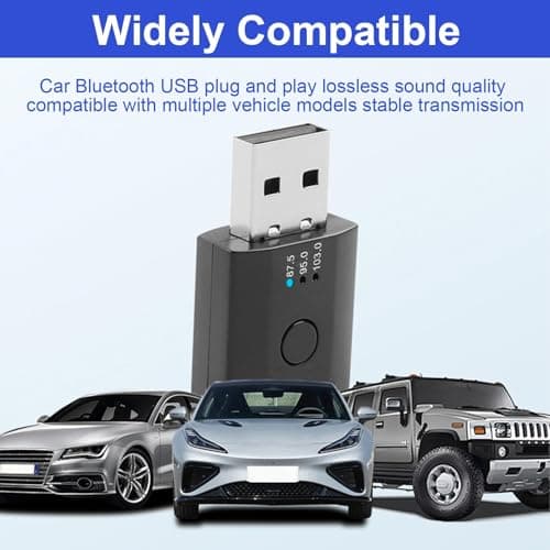 RTDHO Car Bluetooth 5.1 FM Transmitter, USB Bluetooth Adapter for Car Audio — view 4