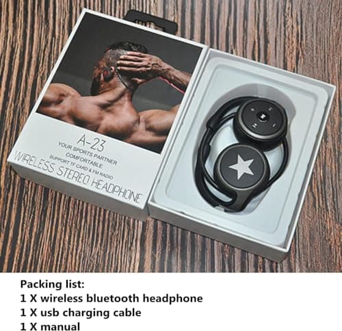 XUJAIOLQP Sports Bluetooth Headphones, Bluetooth 5.0 Over-Ear Headphones, Support TF Card and FM Radio, CVC8.0 Noise Canceling Earset 12 Hours Playtime for Running, Bicycling, Gym (Pack of 2) — view 6