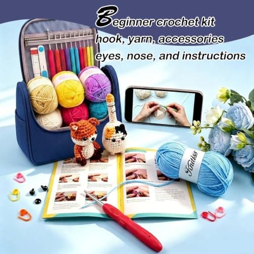 Knitiss Crochet Kits for Beginners Adults, All in One Crochet Starter Kit — view 2