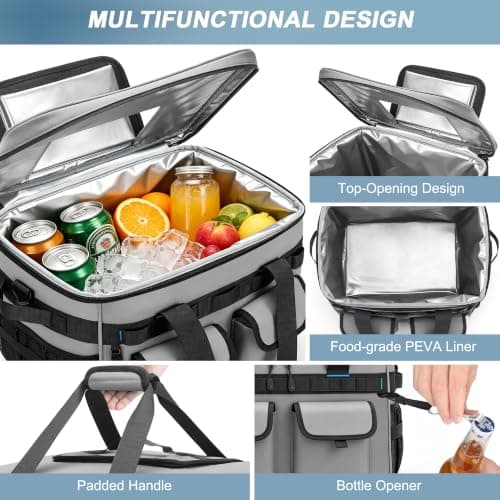 YOUNGOA 40L Cool Bag, Large Insulated Leakproof Foldable Cooler Box — view 4