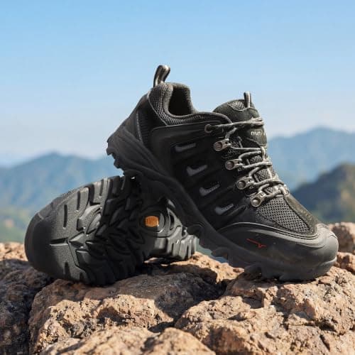 NORTIV 8 Men's Hiking Shoes,Black/Grey,10 — view 3