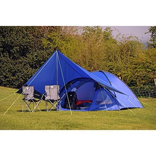 Eurohike Adventure Tarp with 1 King Pole, Easy to Pitch & Protective Hammock Tent, Sun Shade, Ideal for Backpacking, Hiking, & Wild Camping, 1500mm HH, Blue, 4m x 2m — view 5