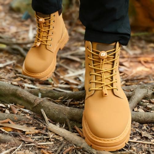 RJ-Sport Extra Long No Tie Shoelaces - Elastic Tieless Round Boot Laces for Hiking Shoes, Work Boots and Running Sneakers, Gold Brown, One Size — view 6