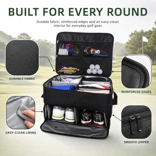 HPLSZCN 2 Layer Golf Trunk Organiser for 2 Pair Shoes,Golf Gifts for Men — view 5
