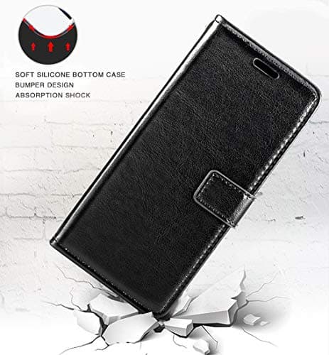 Shantime Wallet Leather Case for ZTE Telstra 5G Hotspot 2 - Black — view 4
