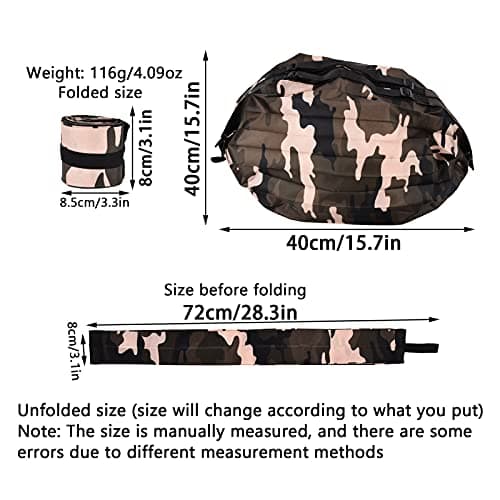 WPKD BLUEIY Foldable Travel Storage Bag, Large Capacity Shopping Tote Bag Multicolor Camouflage for Outdoor (Green) — view 5