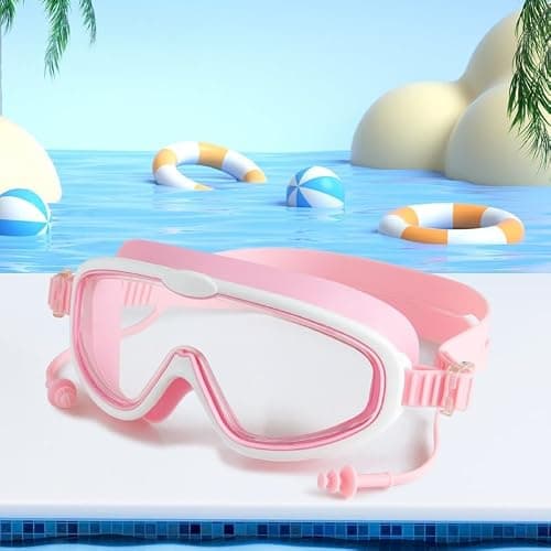 ISABELLA MOON Baby Kids Swimming Goggle, Splashyeyes Goggles, Anti-Fog UV No Leak Swim Goggle, Wide View vision Swimming Goggles, HD Swim Mask for Kids 3-12 Protection Lenses for Pool Bea(Set04) — view 2