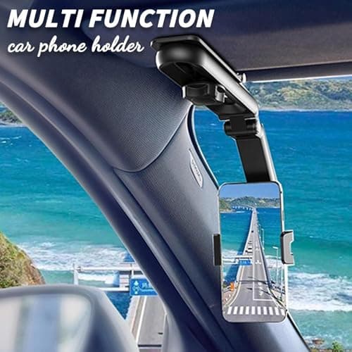 Rotatable And Retractable Car Phone Holder - Upgrade Sun Visor Cell Phone Holder,Cell Phone Car Holder,Multifunctional Car Mount 360 Degree Adjustable,Car Accessories Phone Mount Holder For Most Phone — view 5