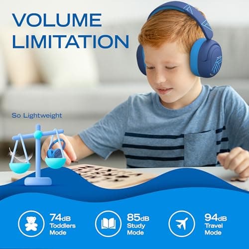 PowerLocus Kids Active Noise Cancelling Headphones, 70 Hours Playtime — view 5