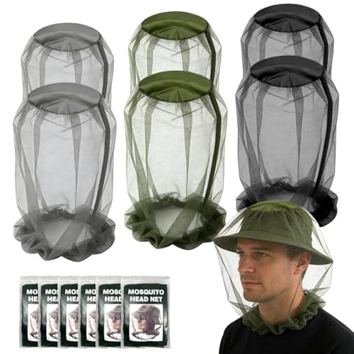 Gobiufy 6 Pcs Mosquito Head Net Midge Nets for Head Set
