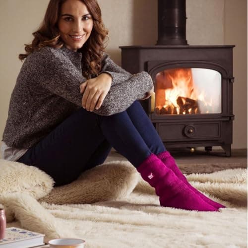 HEAT HOLDERS 2 Pack Ladies Thermal Socks Warm Winter Socks for Womens | Ladies Original Socks (4-8, Deep Fuchsia) — view 2