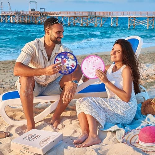 BQMEZRNUS 8Pcs Round Japanese Folding Hand Fan Foldable Fan — view 6