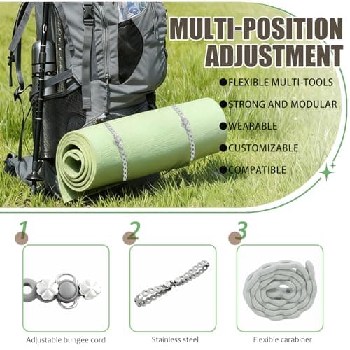 4PC Modular Gear Straps,Flexible Multi-Tool & Wearable Gadget for Everyday Carry, Heavy-Duty Bundling Organizer for Outdoor Adventure, Survival, Camping & Travel (Grey) — view 4