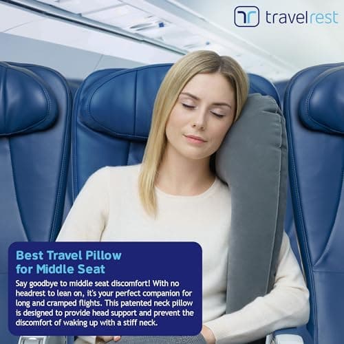 TRAVELREST Ultimate Neck and Body Support Pillow Travel Essential, Grey — view 3