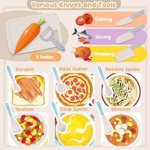 Dreamon Mud Kitchens Accessories Outdoor Indoor Toy Kitchen for Kids Pots and Pans Playset Pretend Role Play Cooking Cookware Kettle Toy Gift 3 4 5 6 Boys and Girls Toddler — view 3