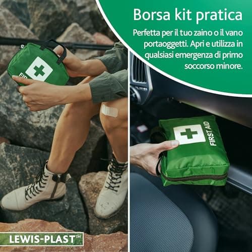 Lewis-Plast Premium First Aid Kit for Home Car Holiday and Workplace - Includes Bandages, Eye Pods, Ice Packs and Essentials for Everyday Situations, 90 Count (Pack of 2) — view 6