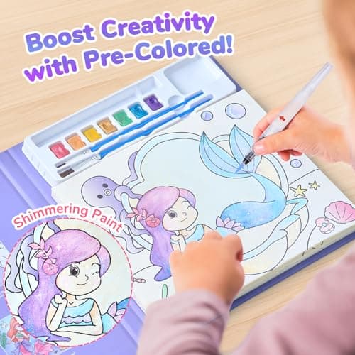 JoyCat Paint with Water Coloring Books for Toddlers (Purple) — view 4