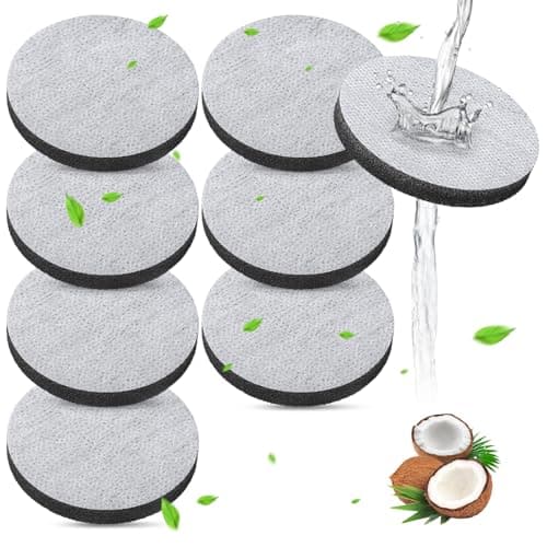 8 PCS Water Bottle Filter Discs Compatible with Brita Fill & Go Water Filter Bottles Carafes, Water Filter Discs Reduces PFAS, Chlorine, Microparticles, Other Impurities in Drinking Water