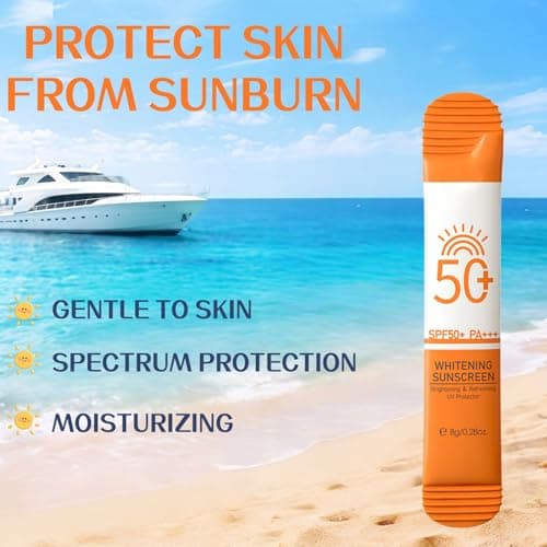 32Pcs Mini Travel Size Sunscreen,Mini Sun Cream for Face & Body,Natural Sunscreen SPF 50,Waterproof Sun Lotion with Refreshing Texture,Portable Mini Sunscreen for Sun Protection,8g per piece — view 3