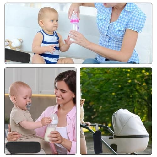 Insulated Bottle Bag for Baby, Bottle Warmer Black Baby Bottles Cooler Bags Portable Travel Thermal Bags for Bottles — view 6