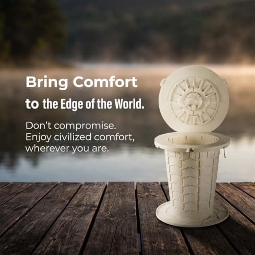 EVERGOODS Adjustable Portable Camping Toilet, Foldable Telescopic Travel — view 4