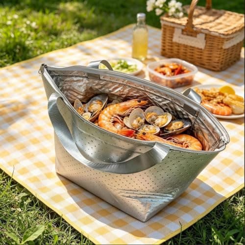 Cooler Tote Reusable Portable Waterproof Aluminum Foil — view 2