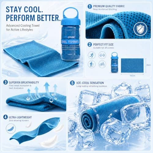 Boyfield Cooling Towel for Neck, Microfibre Ice Cold Towel 30x100cm — view 3