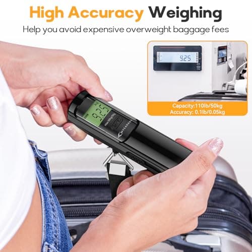 MYCARBON Luggage Scale Battery-Free, Electronic Portable Digital Weight Scale 110lb/50kg With Tare Function Lightweigh for Travel Suitcase Weigher — view 4