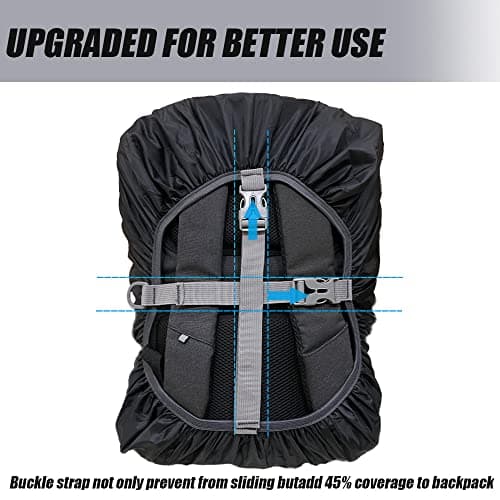 LICQIC Waterproof Rain Cover for Backpack, M (40-50L), Green — view 2
