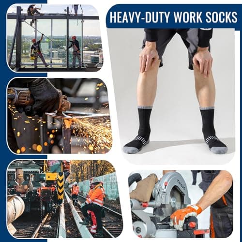 Wamicu Men’s Thermal Work Socks, 5 Pack Thick Winter Athletic Socks — view 2