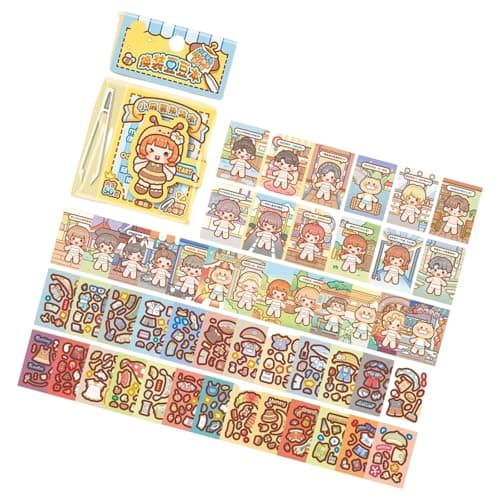 Educational Creative Dress Up Sticker Book with Multiple, Yellow — view 6