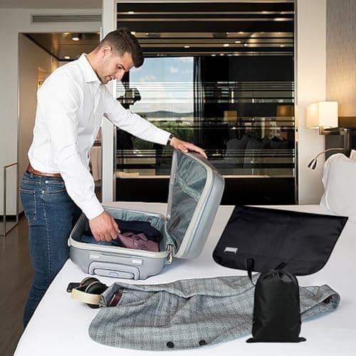 3 Pcs Suit Bags for Men and Shoe Bag Set, 60x120cm foldable Suit Carriers for Men, With zipper Travel Garment Bags, Durable and Breathable Suitable for Travel Business and or Storage — view 6
