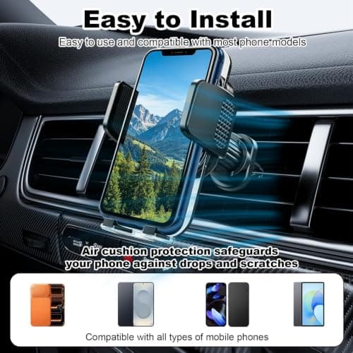 Klyk Car Air Vent Phone Holder 360° Phone Mount for iPhone 4.7''-7.2'' — view 3