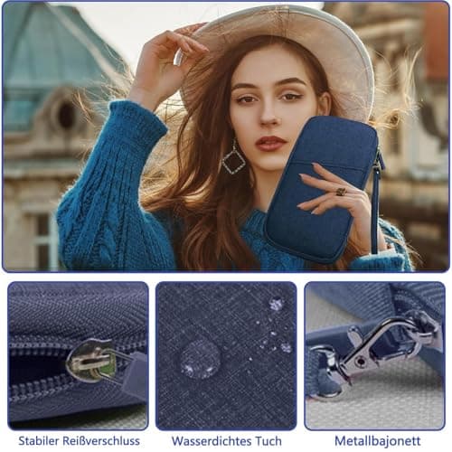 Passport Organiser with 8 Pockets, Waterproof Passport Cover, Travel Documents Organiser, Family Travel Organiser Documents for Flight Tickets, Money, Mobile Phone, Credit Cards, ID, Travel Documents — view 5